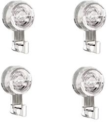 quandes Set 4buc, Carlig cu ventuza cu vid puternic, fara urme, autoadeziv, fara perforare, 98 X 58 X41mm, Quandes, alb