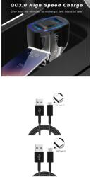 E-smartgadget Set 3 buc, Incarcator Auto FAST CHARGER, Usb 12V/3.5A, + 2Cablu date Typ C pentru S10/S8+/S9/S9+/Note8/Note9/A5 2017/ A5 2018/ A8 2018, Black, Bulk