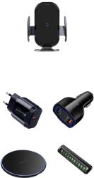 E-smartgadget Set 5 buc, Incarcator Wireless Auto 15W, iPhone 11, 11pro, 11promax, samsung, S20, S10, Note10, +Incarcator Wireless Fast Charging Pad 15W + Adaptor fast charger 18W, + Adaptor auto fast 7A, +car parc