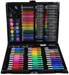  Set de pictura si desen pentru copii WePro Store, 150 piese, creioane colorate, acuarele, carioci, Negru (DF-33)
