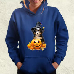 Magnolion Halloween tök és kutyus v1 női pulóver (8353-PN)