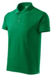 MALFINI Galléros póló férfi Cotton Heavy 215 fűzöld L méret