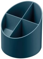 Herlitz Suport instrumente de scris din plastic reciclat Herlitz, 4 compartimente, Blue Angel, Albastru petrol (50034031)