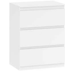 HOMCOM Fiókos szekrény 3 fiókkal, 60 x 40 x 79cm farostlemez, fehér (83D-119V90WT)