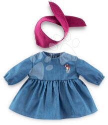 Corolle Rochiță din denim pentru păpușă Jeans Dress & Scarf Little Explorer Mon Grand Poupon Corolle pentru păpușă de 42 cm, de la 24 luni (CO160230)
