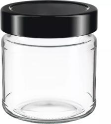 Weck Befőttesüveg sötétfekete csavaros fedéllel 220 ml, 6 db-os készlet