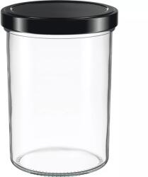 Weck Befőttesüvegek fekete csavaros tetővel 435 ml, 16 db-os készlet