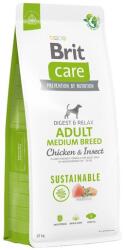 Brit Care Sustainable Adult Medium Breed csirkével és rovarokkal 12+2 kg