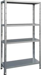  OBI S könnyű fém összedugható polcállvány 150 cm x 80 cm x 30 cm ezüst 4 darab