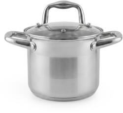 Voltz Oală adâncă Oliver Voltz OV51211E20, 4 l, Ø20x15 cm, capac din sticlă, oțel inoxidabil, compatibilă cu plitele cu inducție, argintie (OV51211E20)