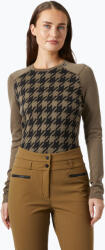 Helly Hansen Női hőaktív pulóver Helly Hansen Lifa Merino Midweight Graphic Crew sepia houndstooth aop