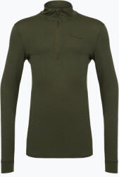 Pinewood Férfi thermo pulóver Pinewood Abisko Merino Base Layer Half Zip d. mossgreen