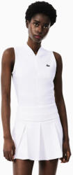 Lacoste Maiou pentru femei Sleeveless Ultra-Dry Cutout Panel Tennis Polo White S