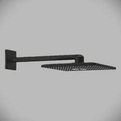GROHE Set para de dus fixa, cu brat 430 mm, 2 jet, negru - Phantom Black, Grohe RainShower SmartActiv 310 Cube 26479KF0 26479KF0 (26479KF0)