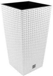 Virágváza rattan 200mm fehér DRTS200 (PE-0699)