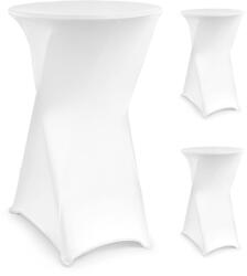 Klugholz Stretch Bárasztal Huzat 2 db, Ø70-110 cm, Fehér, Megerősített Talprésszel, Vasalást Nem Igénylő, Mosható, Esküvőre, Partira, Bisztr