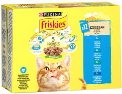 Friskies 12x85g Kék Lazac + Tonhal + Szardínia + Tőkehal Alutasakos macskaeledel 587 - krizsopet