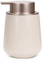 Umlaca kerámia szappanadagoló 350 ml, újratölthető, nagy pumpafejjel, kéziszappanhoz, samponhoz, tusfürdőhöz, beige, konyha és fürdőszoba