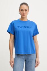 Twinset női pamut póló - kék M