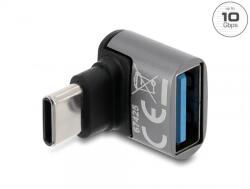 Delock Adaptor USB-C 10 Gbps la USB-A unghi 90 graded T-M, Delock 67425 (67425)