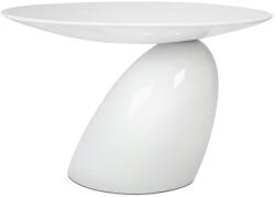 King Home Fungo Grande Üvegszálas Étkezőasztal Fehér Fényes (KHM-JH-064-1)