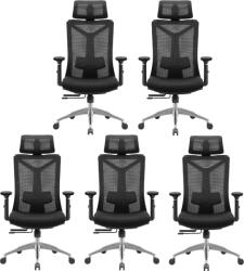 LTC 5PACK Irodai szék ELEGANCE BLACK fekete (5 db)