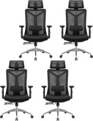 LTC 4PACK Irodai szék ELEGANCE BLACK fekete (4 db)