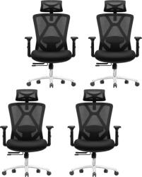 LTC 4PACK Irodai szék DELTA BLACK fekete (4 db)