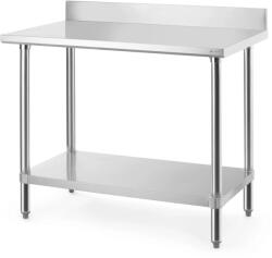 HENDI Masă de lucru din inox HENDI Budget Line cu panou posterior, 1000 × 600 mm