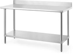 HENDI Masă de lucru din inox HENDI Budget Line cu panou posterior, 1600 × 600 mm