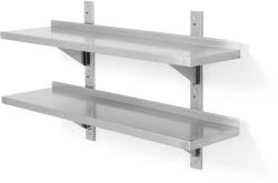 Hendi Raft de perete din inox HENDI, cu două niveluri, reglabil, 1000 × 300 mm Raft