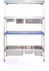 Hendi Raft de depozitare din aluminiu HENDI pentru recipiente gastronorm, 1120 × 355 mm Raft