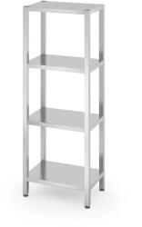 Hendi Raft de depozitare din inox HENDI Kitchen Line cu 4 polițe, asamblat cu șuruburi, 600 × 400 mm Raft