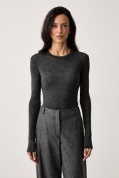 Max Mara hosszúujjú női gyapjúval WKDPATTO - szürke XS