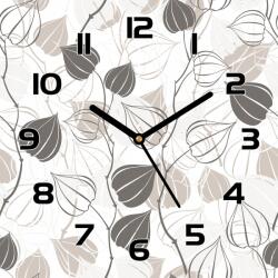 Coloray Üveg falióra Ágak szürke-fehér 30x30 (pl-zsk-30x30-TD-342)