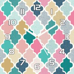 Coloray Üveg falióra Színes keleti mintás 30x30 cm (pl-zsk-30x30-TD-210)