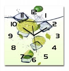 TULUP Nagy üveg falióra nappaliba Lime és jég 60x60cm (pl_zsk_60x60_f_49688565)