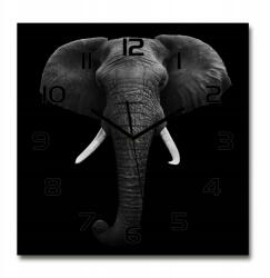 TULUP Üveg nagy függőóra Afrikai elefánt 60x60cm (pl_zsk_60x60_f_49228540)