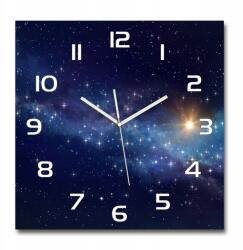 TULUP Nagy, négyzet alakú üveg falióra Galaxis 60x60 cm (pl_zsk_60x60_f_144381988)