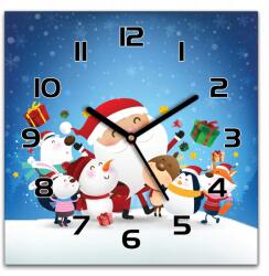 Coloray Üveg falióra Mikulás és barátai ajándék 30x30 (zsk-30x30-c-229353438)