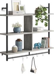  Bestier fali polc 3 szintes 100x94 cm loft 8 akasztóval (X002CENKKR)