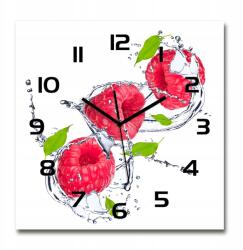 TULUP Nagy üveg falióra nappaliba Málna és víz 60x60cm (pl_zsk_60x60_f_74089833)
