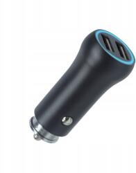 Setty autós telefontöltő 2x Usb-a 3A 15W fekete erős (GSM187607)