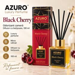 Azuro Odorizant Cameră Azuro Black Cherry Luxury Perfume, Difuzor cu Bețișoare, Aromă Lemnoasă, Parfum Cireașă Neagră, 100 ml