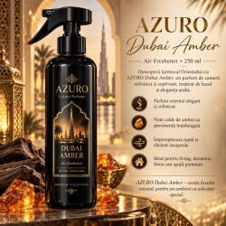 Azuro Odorizant Cameră Azuro Dubai Amber Air Freshener, Parfum Ambiental Cald și Elegant, 250 ml