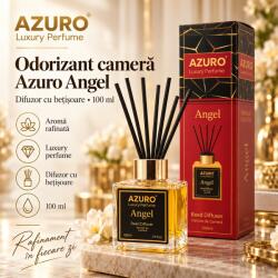 Azuro Odorizant Cameră Azuro Angel Luxury Perfume, Difuzor cu Bețișoare, Aromă Lemnoasă, Parfum Ambiental Elegant, 100 ml