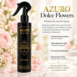 Azuro Odorizant Cameră Azuro Dolce Flowers Air Freshener, Parfum Ambiental cu Aromă Florală, 250 ml