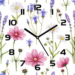 Coloray Csendes óra üvegen Mezei margaréta virágok 30x30 (pl-zsk-30x30-TD-174)