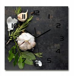 TULUP Üveg szögletes konyhai óra Fokhagyma 60x60cm (pl_zsk_60x60_f_77095501)