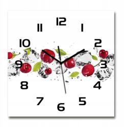 TULUP Nagy üveg falióra nappaliba Cseresznye és víz 60x60cm (pl_zsk_60x60_f_52519175)